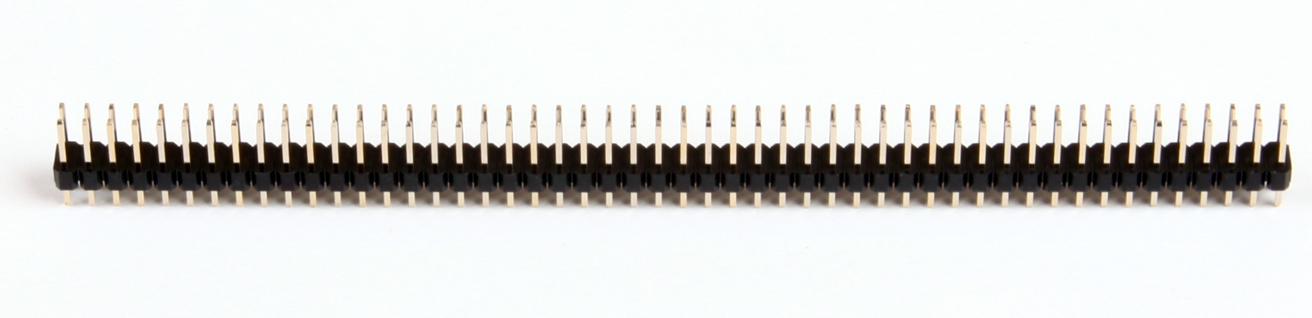 Stiftleiste 2x50pol, vergoldet, gerade - zum Schlieen ins Bild klicken